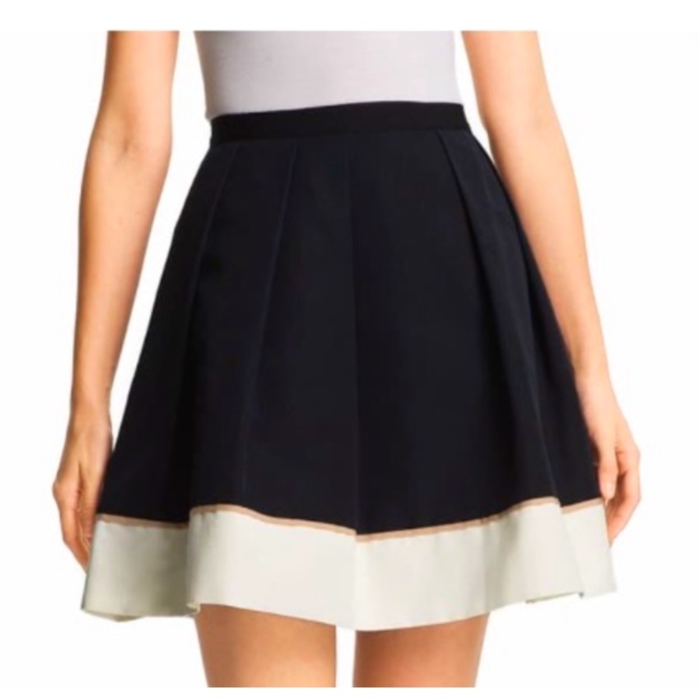 Miss Wu Hem Detail Faille Skirt